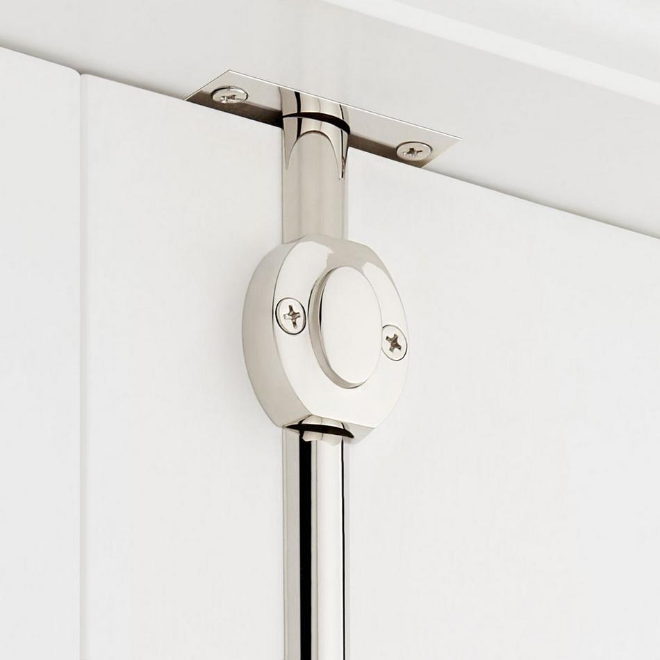Odette Brass Door Cremone Bolt - Polished Nickel, , large image number 3