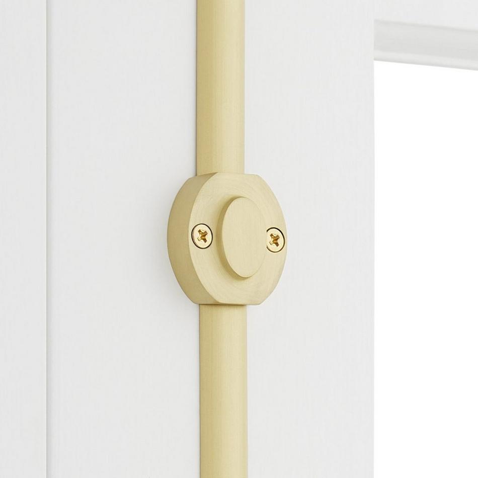 Odette Brass Door Cremone Bolt - Satin Brass, , large image number 1