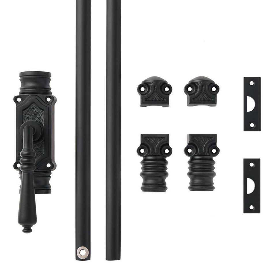 Romlain Brass Cabinet Cremone Bolt - Right Hand - Matte Black, , large image number 3