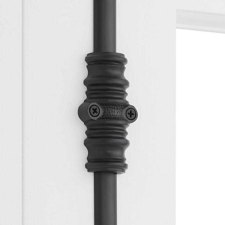 Romlain Brass Door Cremone Bolt - Right Hand - Matte Black, , large image number 1