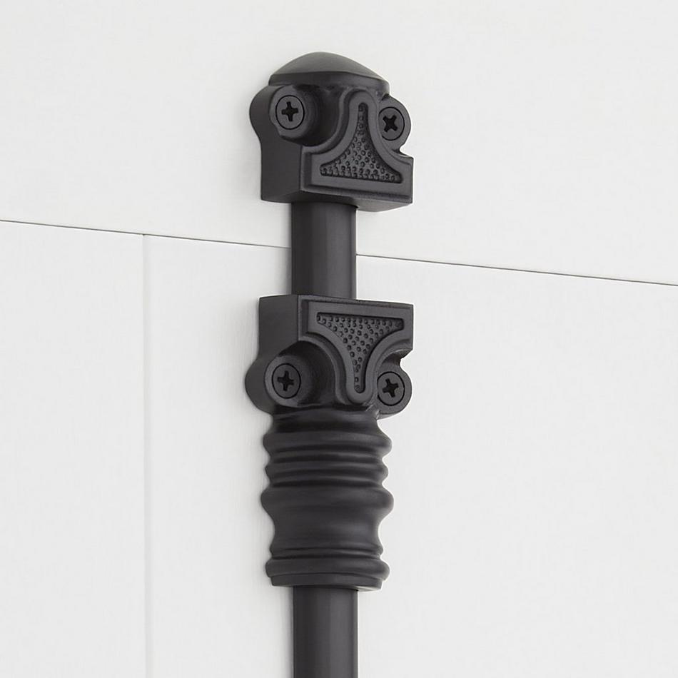 Romlain Brass Door Cremone Bolt - Right Hand - Matte Black, , large image number 2
