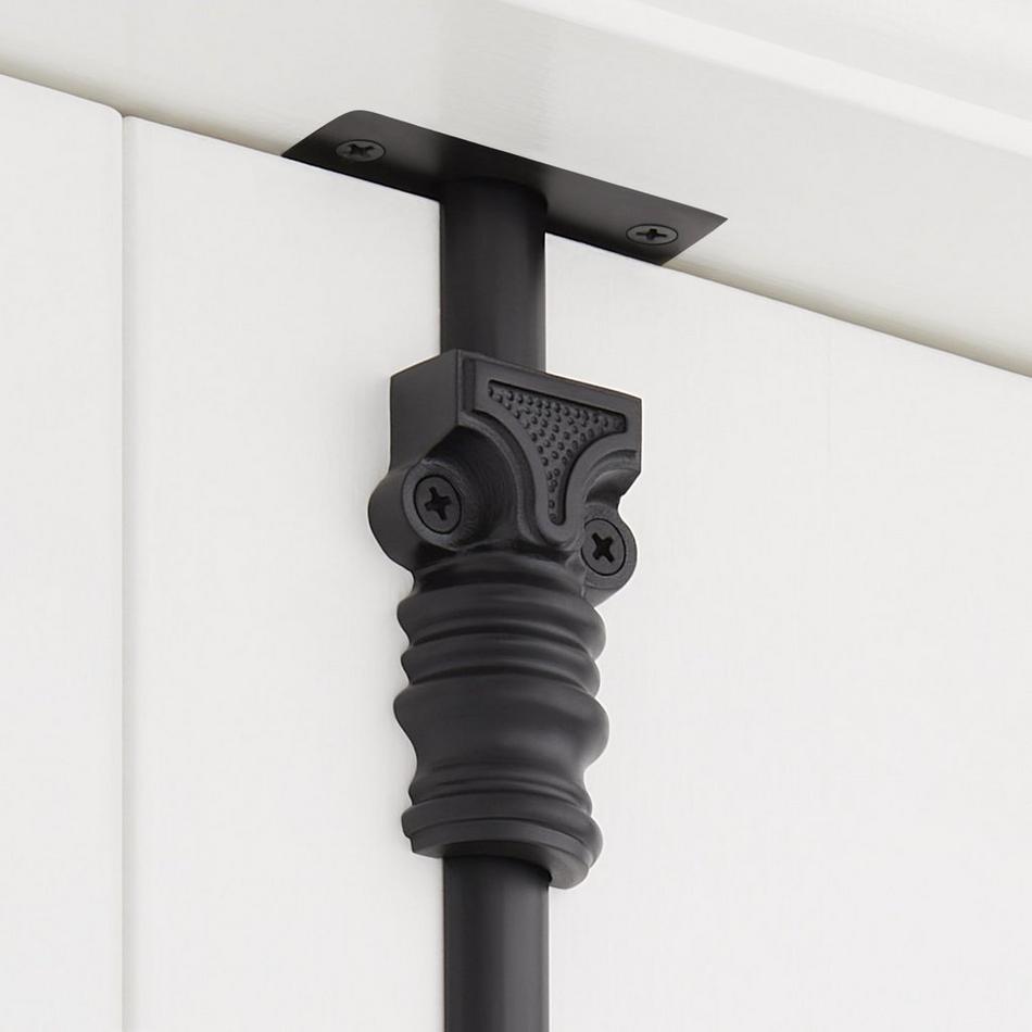 Romlain Brass Door Cremone Bolt - Right Hand - Matte Black, , large image number 3