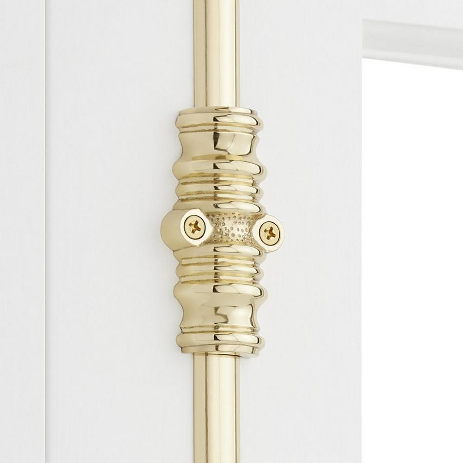 Romlain Brass Door Cremone Bolt - Right Hand - Polished Brass, , large image number 1