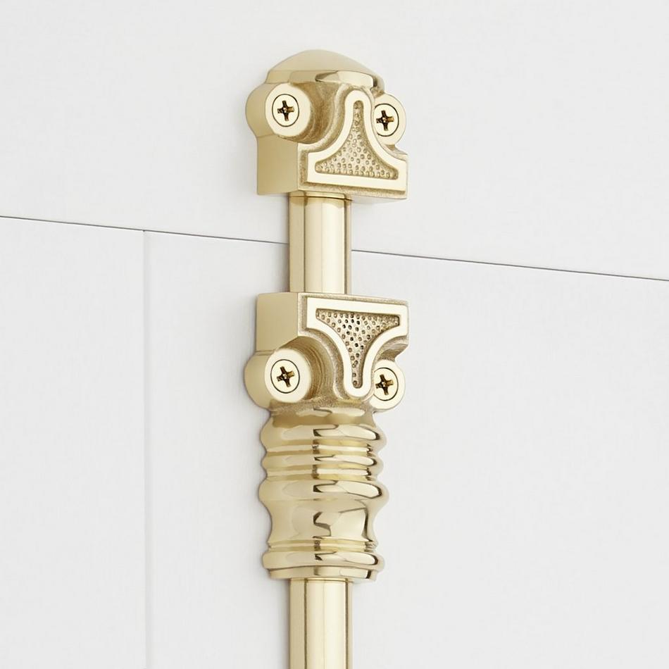 Romlain Brass Door Cremone Bolt - Right Hand - Polished Brass, , large image number 2