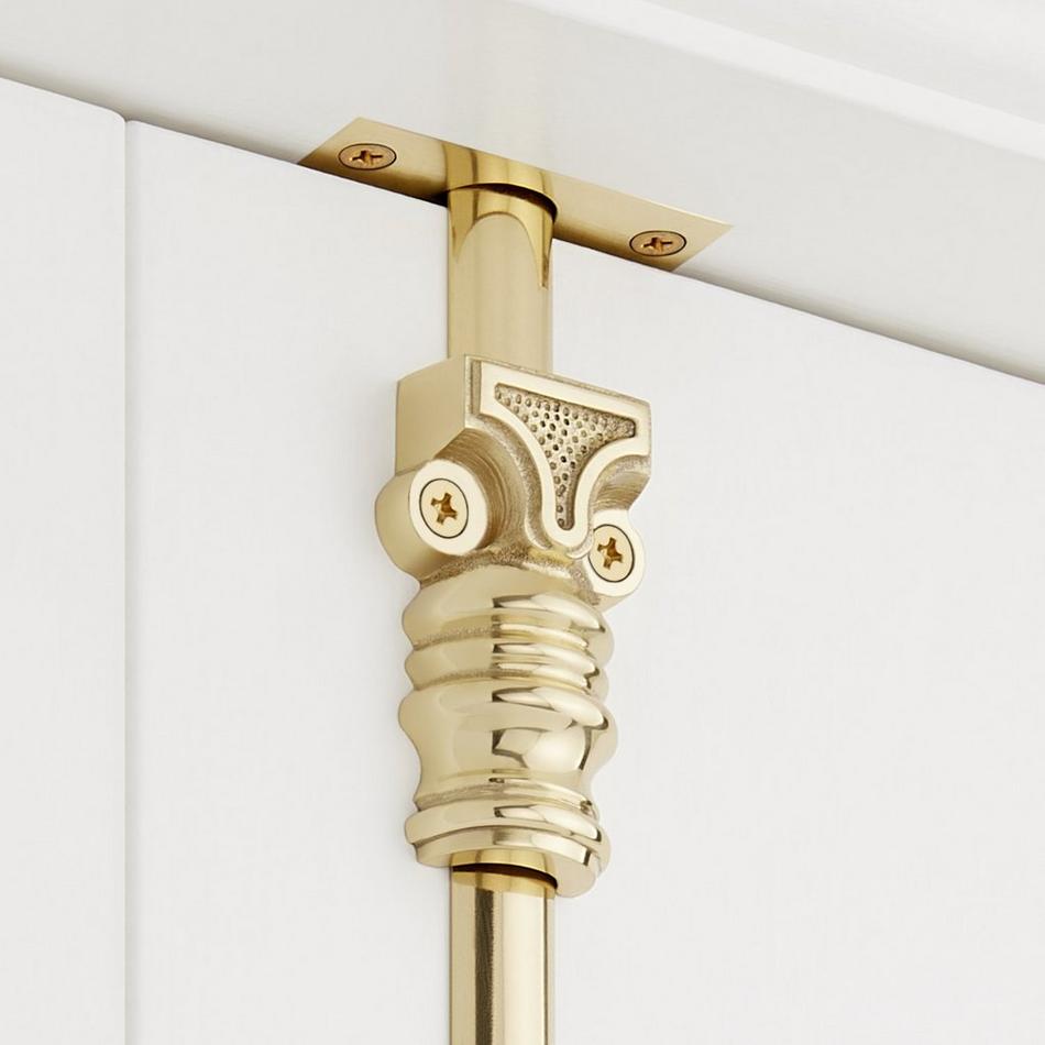 Romlain Brass Door Cremone Bolt - Right Hand - Polished Brass, , large image number 3
