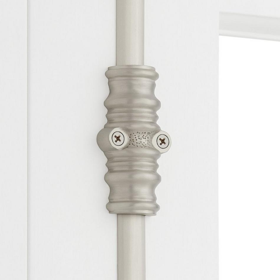 Romlain Brass Door Cremone Bolt - Right Hand - Brushed Nickel, , large image number 1