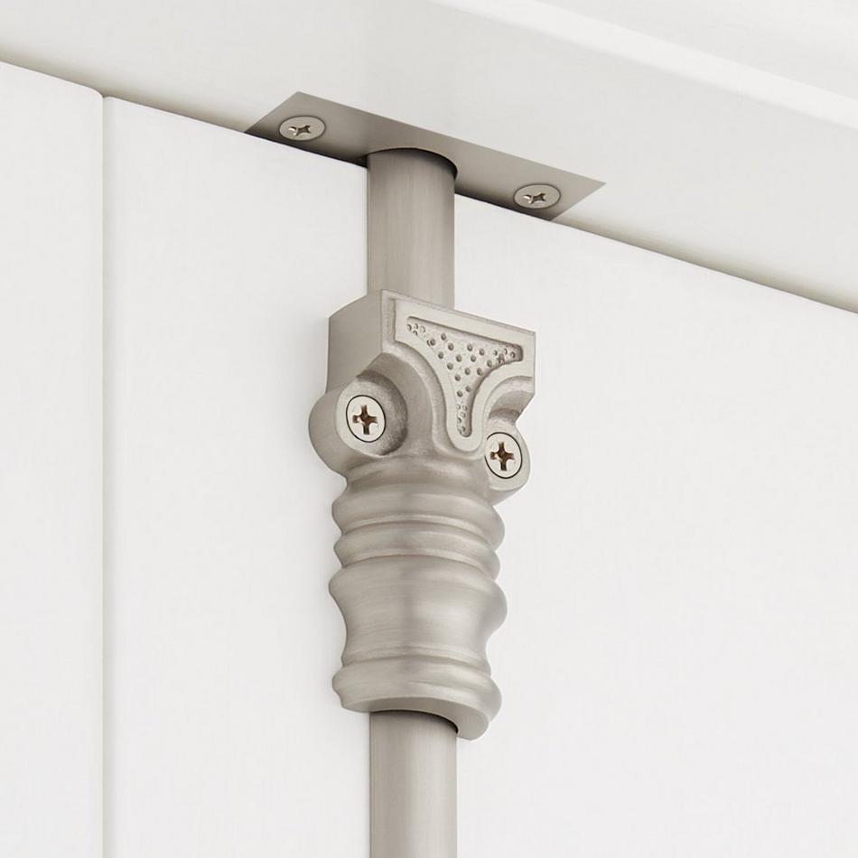 Romlain Brass Door Cremone Bolt - Right Hand - Brushed Nickel, , large image number 3