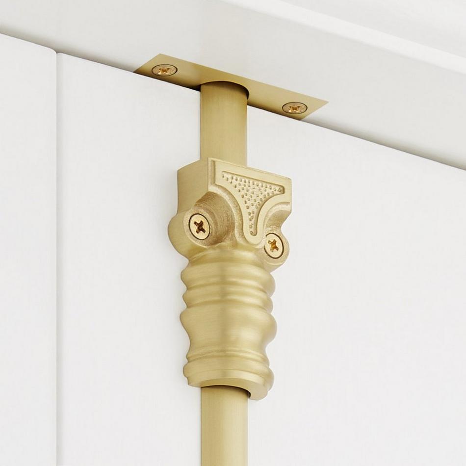 Romlain Brass Door Cremone Bolt - Right Hand - Satin Brass, , large image number 3