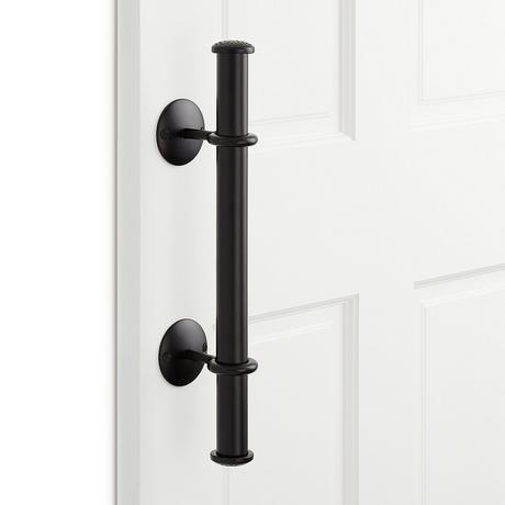 Griswald Brass Pipe Door Pull - Matte Black