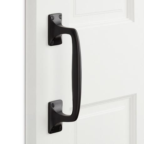 Galdin Brass Offset Door Pull - Matte Black