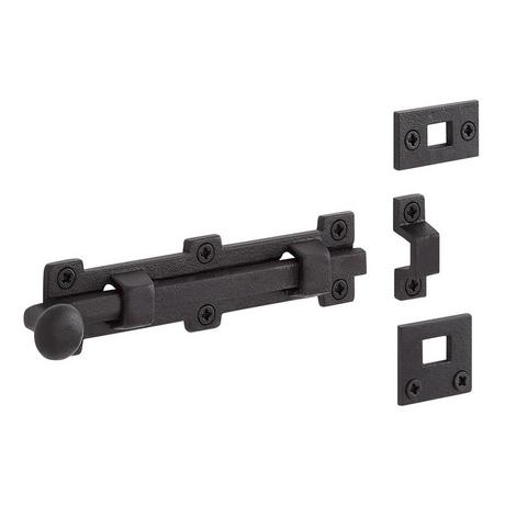 Norfare Cast Iron Dual-Mount Slide Bolt
