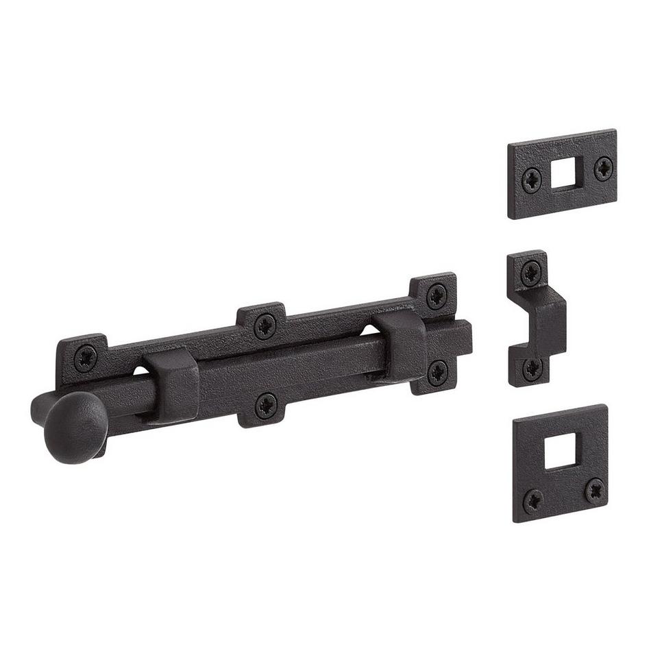Norfare Cast Iron Dual-Mount Slide Bolt, , large image number 0
