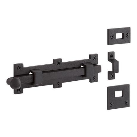 Norfare Cast Iron Dual-Mount Slide Bolt