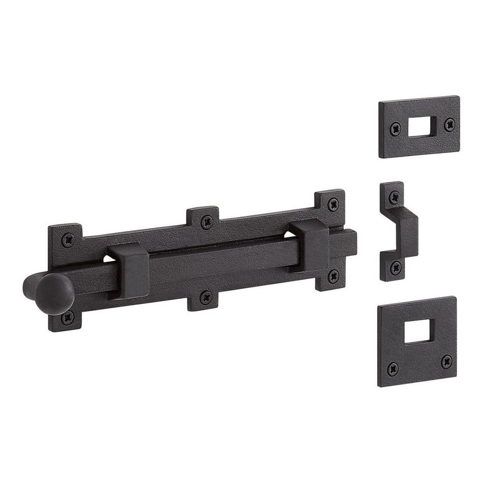 Norfare Cast Iron Dual-Mount Slide Bolt, , large image number 1