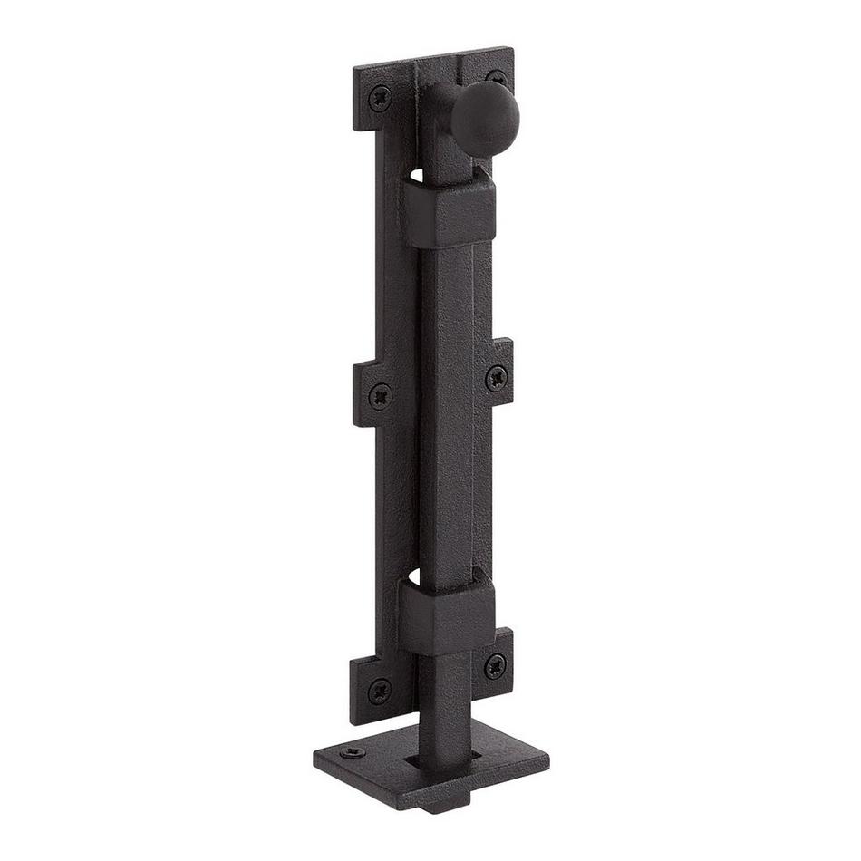 8-1/4" Norfare Cast Iron Dual-Mount Slide Bolt - Black Powder Coat, , large image number 2