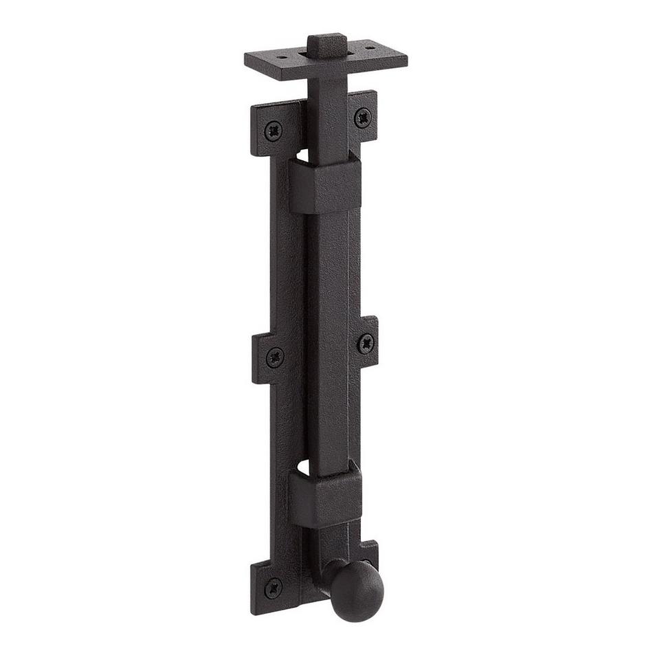 8-1/4" Norfare Cast Iron Dual-Mount Slide Bolt - Black Powder Coat, , large image number 3