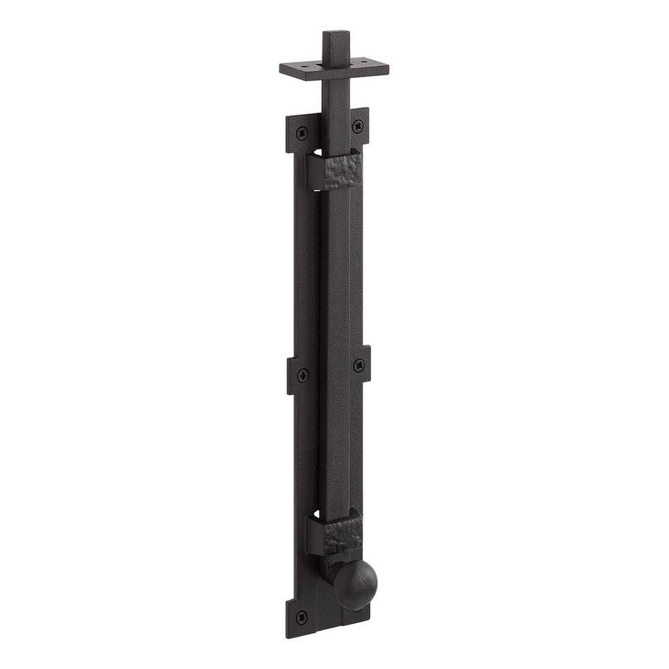 12" Norfare Cast Iron Dual-Mount Slide Bolt - Black Powder Coat, , large image number 3