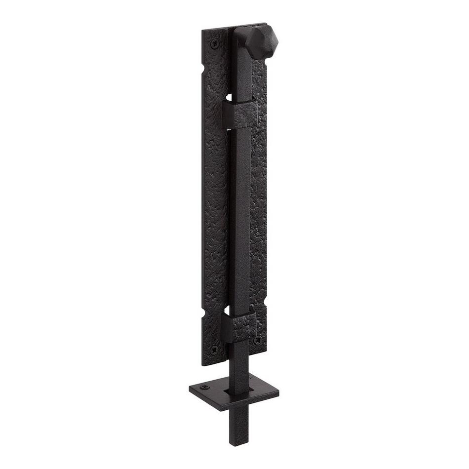 12" Antura Cast Iron Dual-Mount Slide Bolt - Black Powder Coat, , large image number 2