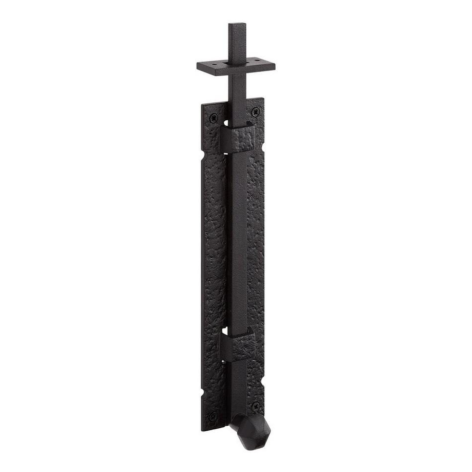 12" Antura Cast Iron Dual-Mount Slide Bolt - Black Powder Coat, , large image number 3
