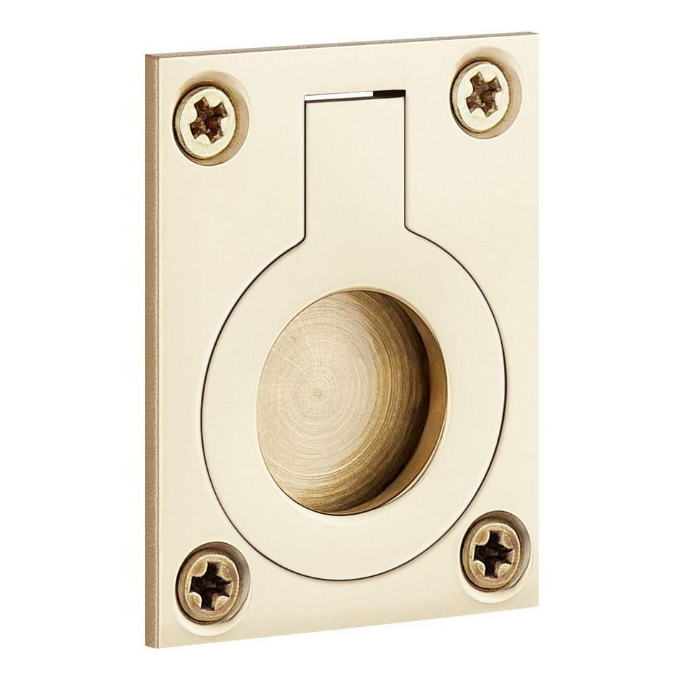 Eldora Brass Recessed Pocket Door Ring Pull, , large image number 0