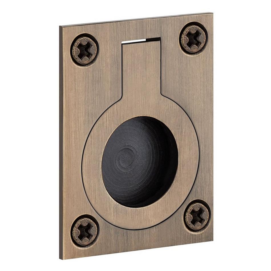 Eldora Brass Recessed Pocket Door Ring Pull, , large image number 1