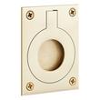 2-1/8" Eldora Brass Recessed Pocket Door Ring Pull - Polished Brass, , large image number 0