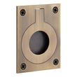 2-1/8" Eldora Brass Recessed Pocket Door Ring Pull - Antique Brass, , large image number 0