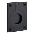 2-1/8" Eldora Brass Recessed Pocket Door Ring Pull - Matte Black, , large image number 0