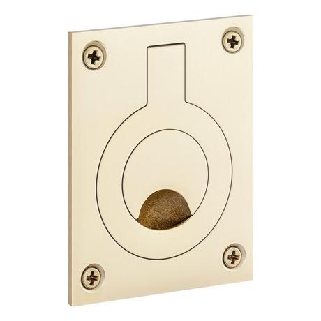 Evandrus Brass Recessed Pocket Door Ring Pull