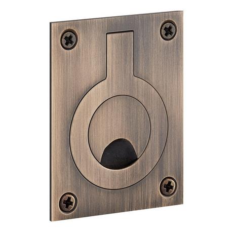 Evandrus Brass Recessed Pocket Door Ring Pull