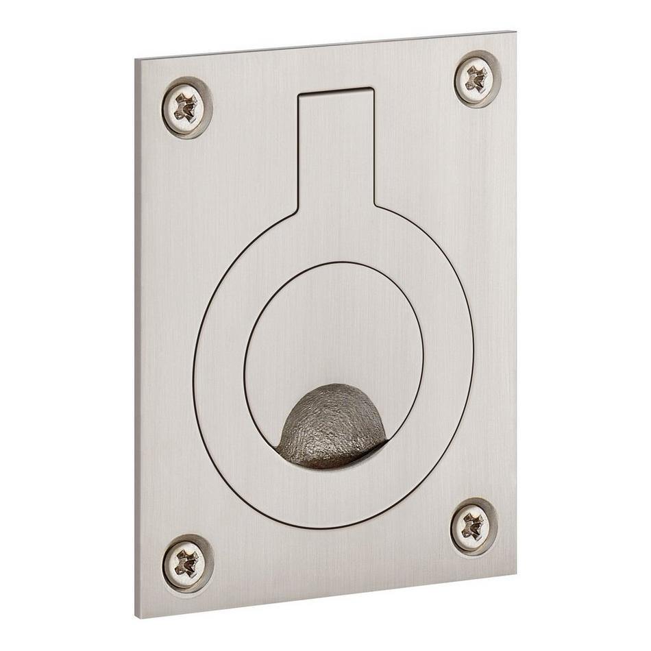 Evandrus Brass Recessed Pocket Door Ring Pull, , large image number 3
