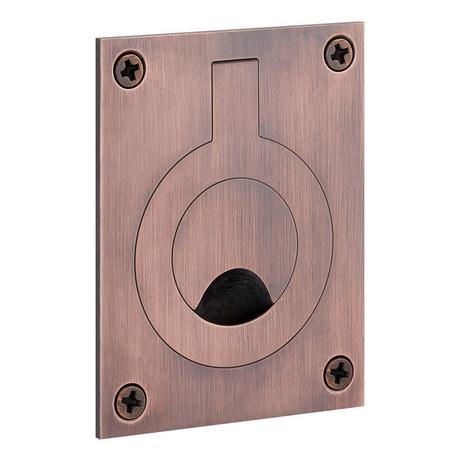 Evandrus Brass Recessed Pocket Door Ring Pull