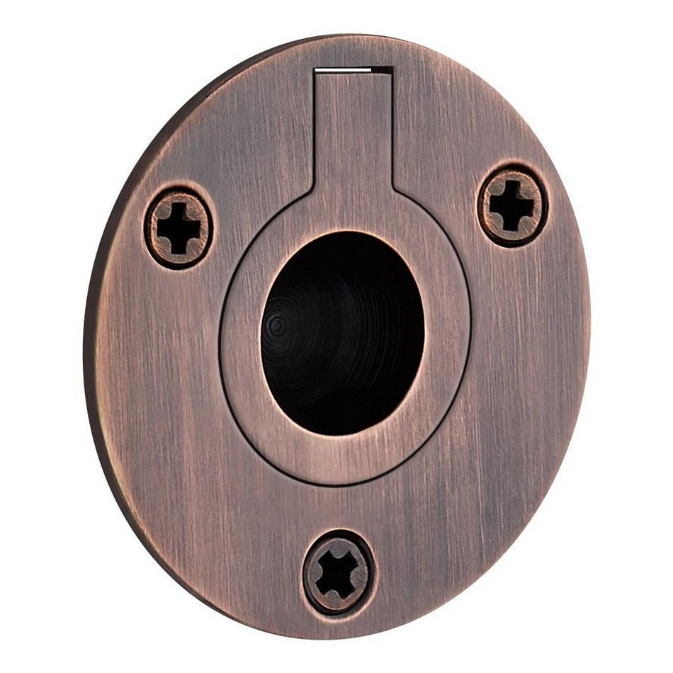 Elowen Brass Recessed Pocket Door Ring Pull, , large image number 2