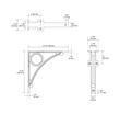 6-1/4" Levios Brass Shelf Bracket - Polished Brass, , large image number 3