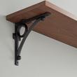 6-1/4" Levios Cast Iron Shelf Bracket - Black Powder Coat, , large image number 0