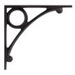 6-1/4" Levios Cast Iron Shelf Bracket - Black Powder Coat, , large image number 1