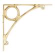 6-1/4" Levios Brass Shelf Bracket - Polished Brass, , large image number 1