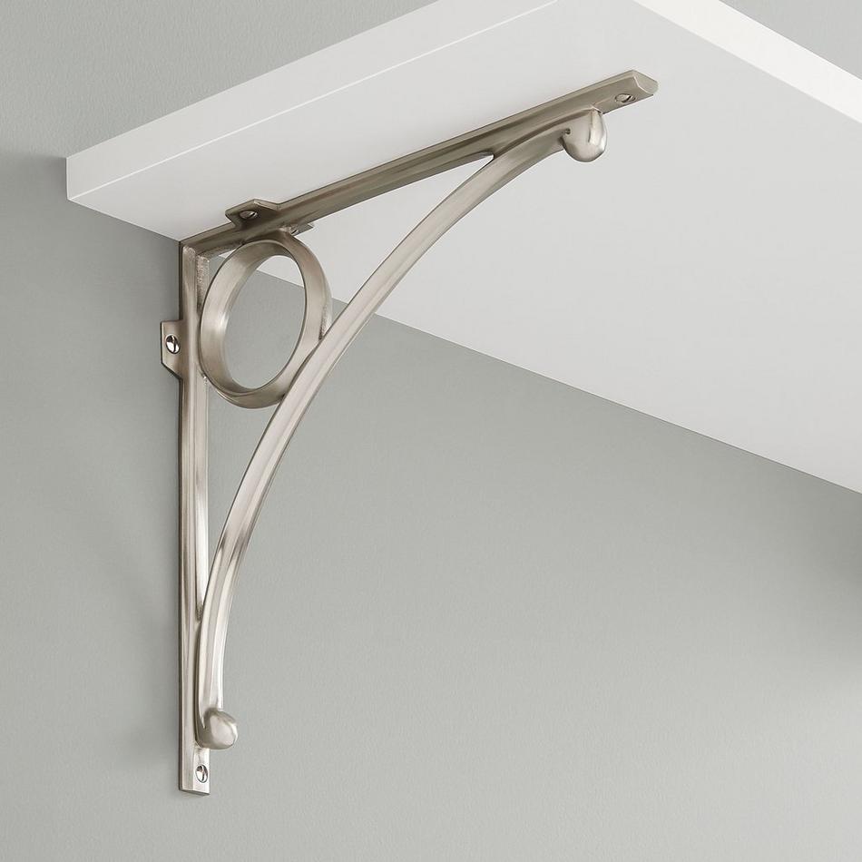 Levios Brass Shelf Bracket, , large image number 0