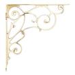 7-1/8" Lienna Scrollwork Brass Shelf Bracket - Polished Brass, , large image number 1