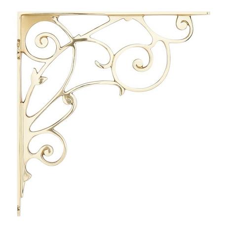 Lienna Scrollwork Brass Shelf Bracket