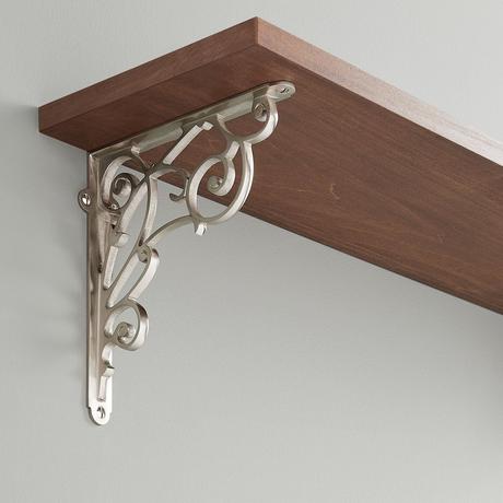 Lienna Scrollwork Brass Shelf Bracket