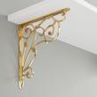 Lienna Scrollwork Brass Shelf Bracket, , large image number 0