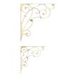 Lienna Scrollwork Brass Shelf Bracket, , large image number 3