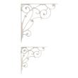10-1/8" Lienna Scrollwork Brass Shelf Bracket - Brushed Nickel, , large image number 2