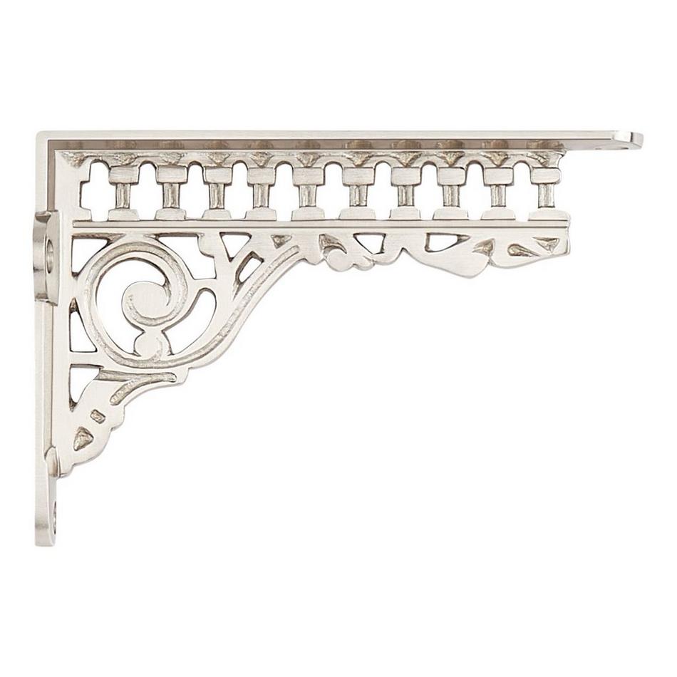 6" Cressida Brass Shelf Bracket - Brushed Nickel, , large image number 1