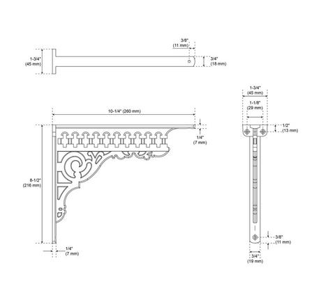 Cressida Brass Shelf Bracket