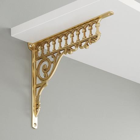 Cressida Brass Shelf Bracket