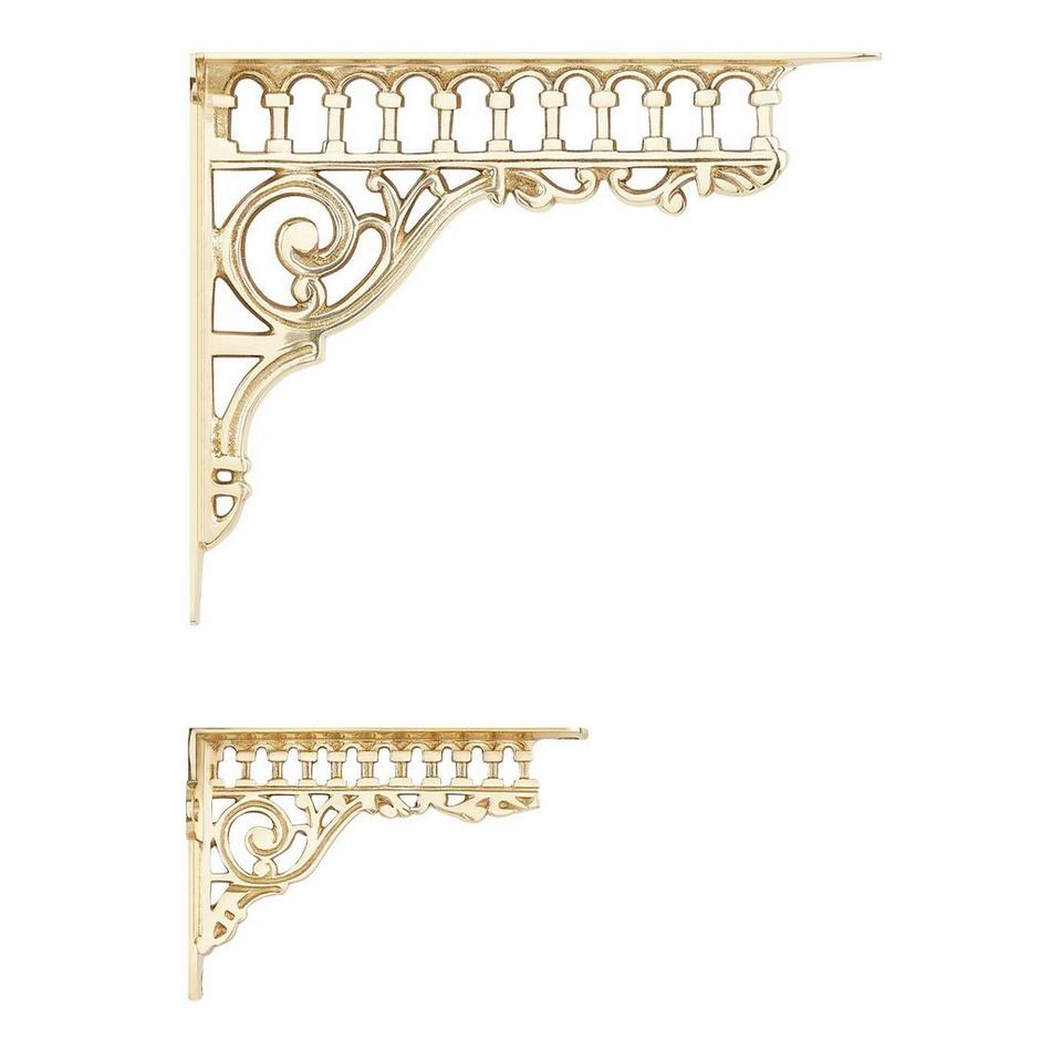 Cressida Brass Shelf Bracket, , large image number 3