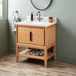 30" Aliso Console Vanity with Rect Undermount - Outlets - Natural Teak, , large image number 2