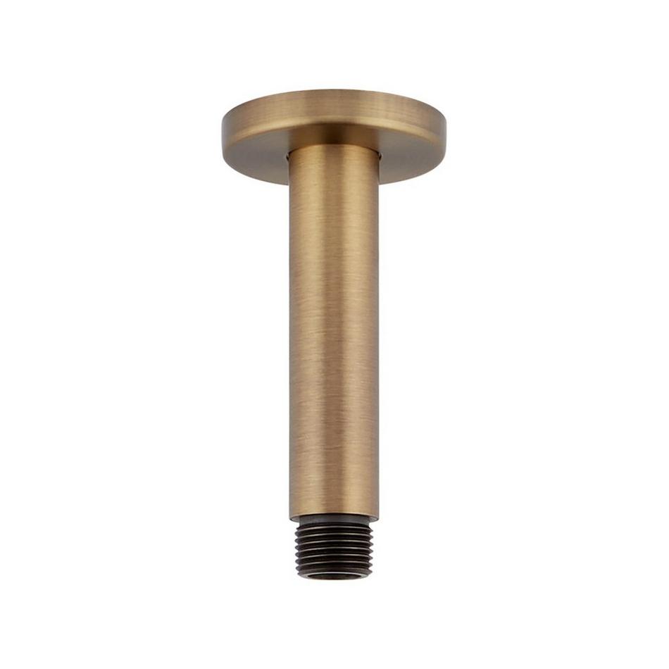 4" Round Ceiling-Mount Shower Arm - Aged Brass, , large image number 0